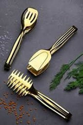 LOpaline Gold Servis Sunum Makarna Pasta Salata Kek Maşa Seti Takımı 3lü - 1