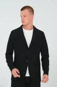 CEKMON Erkek Slim Fit Cepli Düğmeli Bürümcük Kumaş Klasik Ceket - 2