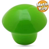 Mantar Düğme Kulp Çekmece Bebek Çocuk Genç Odası Dolap Kapak Kulpu Kulbu Yeşil Metal Kulp - 1