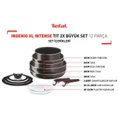 Tefal L15096 Ingenio Titanyum 2X XL Intense Büyük Tava ve Tencere Seti 12 Parça - 2