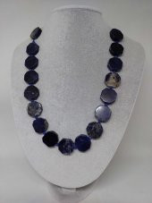 Sodalit Taşı Sekizgen Şekilli Kolye (Klipsli) (35710) thumbnail 1