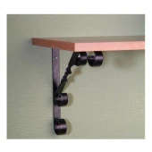 12 Adet Burgulu 20 x 30 cm Dekoratif Raf Altı Ayağı Konsol Siyah - 3