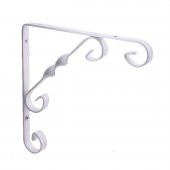 12 Adet Burgulu 20 x 30 cm Dekoratif Raf Altı Ayağı Konsol Beyaz - 1