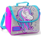 Coral High Kız Çocuk Gri Unicorn Okul Sırt Çantası ve Beslenme Çantası thumbnail 3