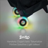 Coral High Kız Çocuk Peri Desenli Çekçekli İlkokul Çantası Işıklı Tekerlekler thumbnail 3