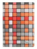 TNote Ciltli Kuşe Kaplama 120 Yaprak Kareli Not Defteri - Kırmızı - 17x24 cm - 1