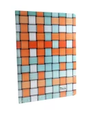 TNote Ciltli Kuşe Kaplama 120 Yaprak Kareli Not Defteri - Turuncu - 17x24 cm - 2