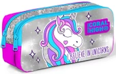 Coral High Pembe Gri Unicorn Kız Çocuk İlkokul Çanta Seti - Sırt Çantası+Beslenme+Kalemlik thumbnail 4
