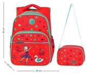 WaddellBag Kız Çocuk Kırmızı Balerin İlkokul Sırt Çantası - 5