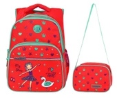 WaddellBag Kız Çocuk Kırmızı Balerin İlkokul Sırt Çantası - 1