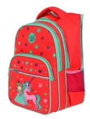 WaddellBag Kız Çocuk Kırmızı Unicorn İlkokul Sırt Çanta Seti WDL Kids - 3