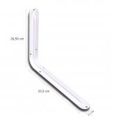 24 Adet Raf Altı Raf Ayağı Konsol L Demir Beyaz 26,5 x 33,5 cm - 2