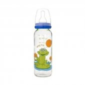 Bebedor 31302 Desenli Cam Biberon 250 Ml - Mavi Kapaklı Kurbağa - 1