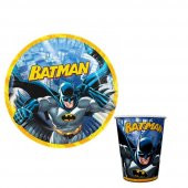 Batman Temalı Karton Tabak Bardak Seti - 8 Kişilik - 1
