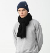 Nors Kalın Örgü Kaşkol Siyah - 2