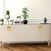 Büyük Bugatti Sarkaç Mobilya Mutfak Konsol Dolap Dolabı Çekmece Kulpu Kulbu Gold Plastik Kulpları thumbnail 3