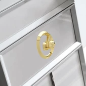 Della Sarkaç Mobilya Mutfak Konsol Dolap Dolabı Çekmece Kulpu Kulpları Kulbu Gold Plastik Kulp thumbnail 5