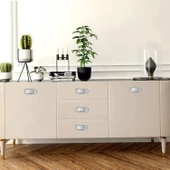 Küçük Trend Düğme Mobilya Mutfak Çekmece Dolap Dolabı Kapak Kulpu Kulbu Plastik Krom Kulpları 32 Mm thumbnail 3