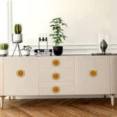 Regnum Kulp Mobilya Mutfak Çekmece Dolap Dolabı Kapak Kulpu Kulpları Kulbu Plastik Ceviz Gold thumbnail 3