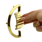 Regnum Desenli Kulp Mobilya Mutfak Çekmece Dolap Dolabı Kapak Kulpu Kulpları Kulbu Plastik Gold thumbnail 5