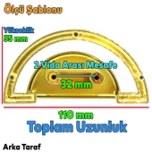 Regnum Desenli Kulp Mobilya Mutfak Çekmece Dolap Dolabı Kapak Kulpu Kulpları Kulbu Plastik Gold thumbnail 2