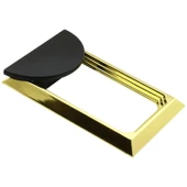 Veyron Dörtgen Kulpları Mobilya Mutfak Çekmece Dolap Dolabı Kapak Kulpu Kulbu Plastik Mat Siyah Gold thumbnail 6