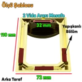 Veyron Dörtgen Kulpları Mobilya Mutfak Çekmece Dolap Dolabı Kapak Kulpu Kulbu Plastik Mat Siyah Gold thumbnail 2
