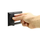 Veyron Dörtgen Kulp Mobilya Mutfak Çekmece Dolap Dolabı Kapak Kulpu Kulpları Kulbu Plastik Mat Siyah thumbnail 4