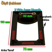 Veyron Dörtgen Kulp Mobilya Mutfak Çekmece Dolap Dolabı Kapak Kulpu Kulpları Kulbu Plastik Mat Siyah thumbnail 2