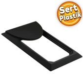 Veyron Dörtgen Kulp Mobilya Mutfak Çekmece Dolap Dolabı Kapak Kulpu Kulpları Kulbu Plastik Mat Siyah thumbnail 1