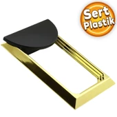 Veyron Dörtgen Kulpları Mobilya Mutfak Çekmece Dolap Dolabı Kapak Kulpu Kulbu Plastik Mat Siyah Gold thumbnail 1