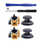 PS4 Analog Motor ve Topuz 2+2 Tornavida Ayırıcı Set Playstation 4 Kol Tamir Seti Yedek Parça - 1