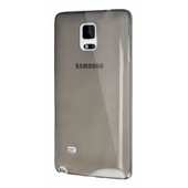Samsung Galaxy Note Edge (N915) Kılıf Soft Silikon Şeffaf-Siyah Arka Kapak - 1