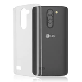 LG L Prime (D337) Kılıf Soft Silikon Şeffaf Arka Kapak - 1