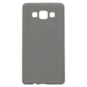 Samsung Galaxy E5 (E500) Kılıf Soft Silikon Şeffaf-Siyah Arka Kapak - 1
