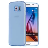 Samsung Galaxy S6 (G920) Kılıf Soft Silikon Şeffaf-Mavi Arka Kapak - 2