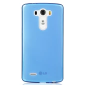 LG G4 Kılıf Soft Silikon Şeffaf-Mavi Arka Kapak - 1