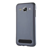 Samsung Galaxy E5 New Motomo Metal TPU Arka Kapak Lacivert - 1