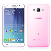Samsung Galaxy J5 (J500) Kılıf Soft Silikon Şeffaf-Pembe Arka Kapak - 1