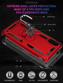 Smcase Xiaomi Redmi 9A Kılıf Vega Yüzüklü Çift Katmanlı Tank Kapak  Nano Ekran Koruyucu - 4