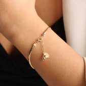 Balık Sırtı Altın Bileklik Baget Parçalı - 3