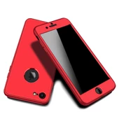 iPhone 7-8 360 Derece Slim Premium Silikon Kılıf Bordo - 1