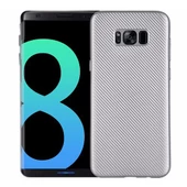 FitCase Galaxy S8 Plus (G955) Carbon Desen Arka Kapak Gri - 1