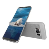 Samsung Galaxy S8 (G950) Loopee Point Sert Arka Kapak Gri - 1