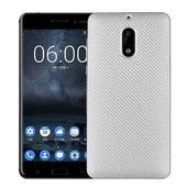 FitCase Nokia 6 Carbon Desen Arka Kapak Silver - 1