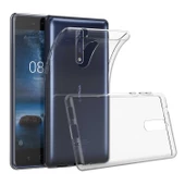 Nokia 8 Kılıf Soft Silikon Şeffaf Arka Kapak - 1