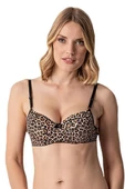 Miss Perry Bayan Desteksiz İçi Boş Leopar Sütyen Balenli (Telli) - 1