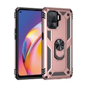 Smcase Oppo Reno 5 Lite Kılıf Vega Yüzüklü Tank Silikon  Nano Ekran Koruyucu - 9