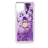 Smcase Samsung Galaxy M12 Kılıf Sulu Yüzüklü Milce Glitter Silikon thumbnail 4