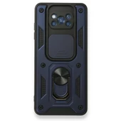 Smcase Xiaomi Poco X3 NFC Kılıf Kamera Korumalı Yüzüklü Tank Pars Silikon - 2